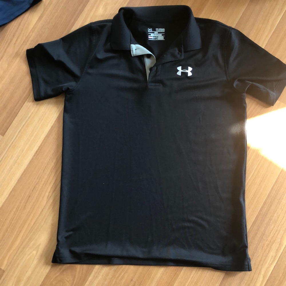YXL UnderArmour heat gear polo shirt.